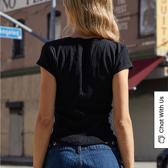 John Galt Black Zelly Basic T-Shirt - Picture 2 of 3